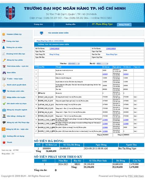 đóng học phí buh|BUH Portal :: HoChiMinh University of Banking.